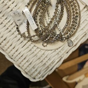 Silver Beaded Bracelet